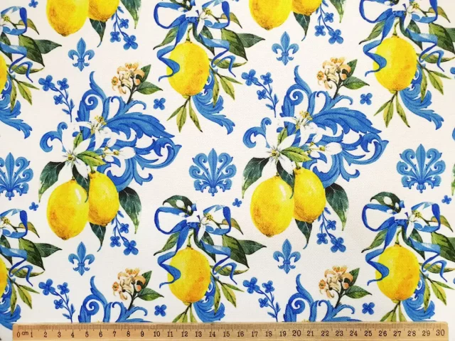 Baroque Lemons Print Fabric