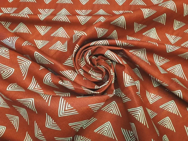 Bohemian Caramel Mudcloth Tribal Fabric