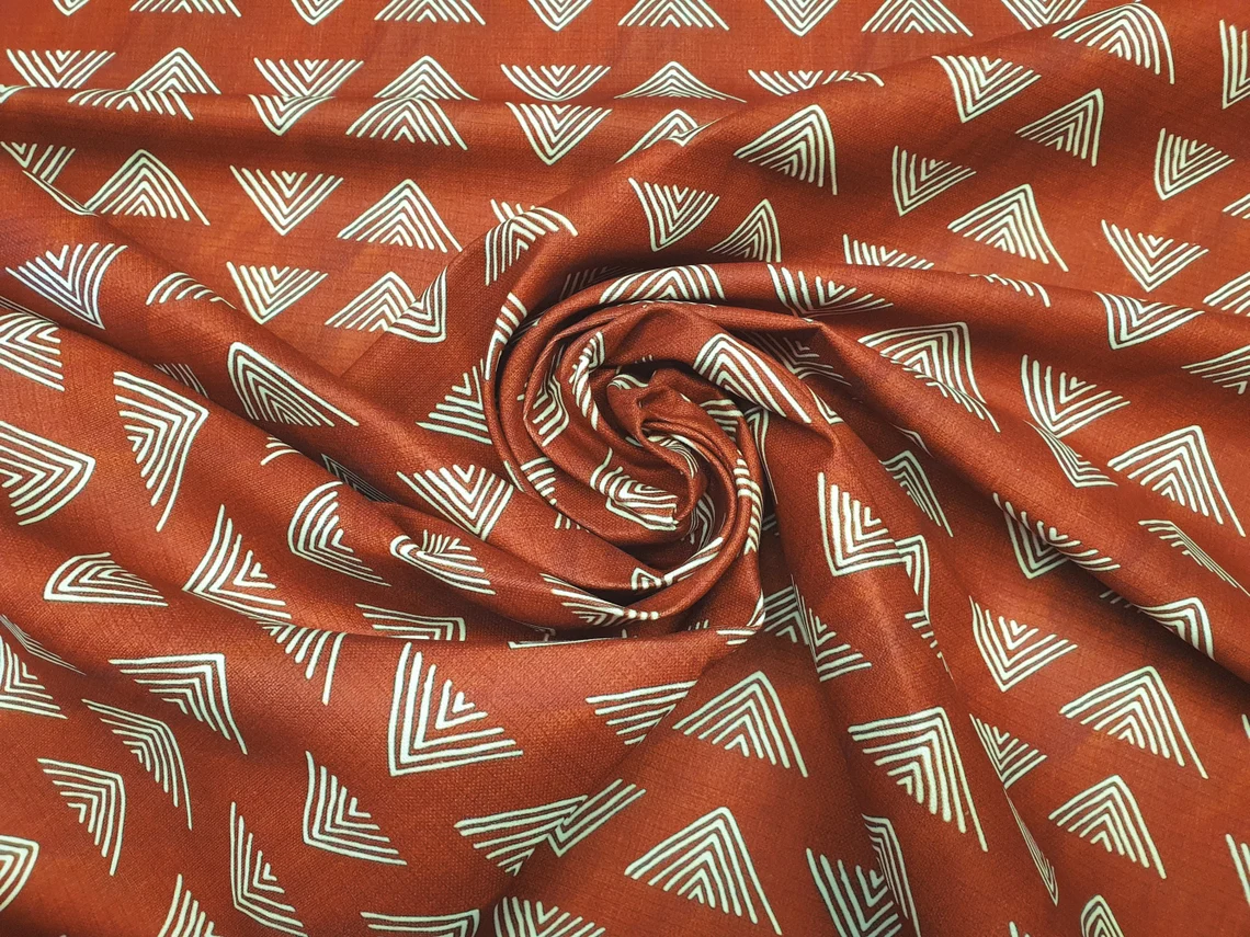 Bohemian Caramel Mudcloth Tribal Fabric