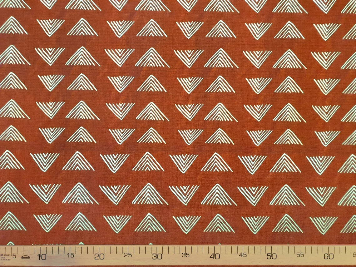 Bohemian Caramel Mudcloth Tribal Fabric