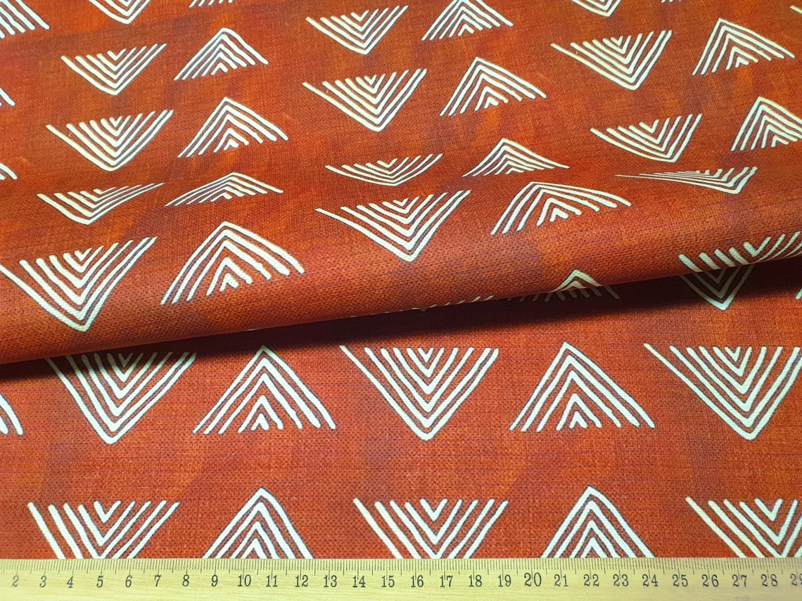Bohemian Caramel Mudcloth Tribal Fabric