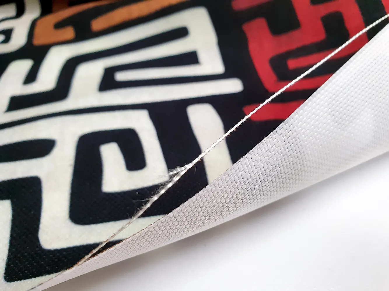 African Bogolan Maze Mudcloth Print Fabric