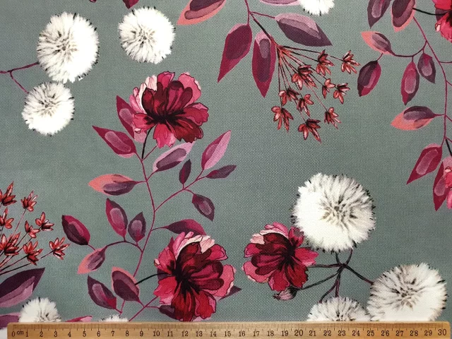 Dandelions in Grey Fabric
