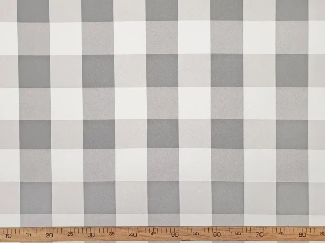 Grey Large Gingham Fabric