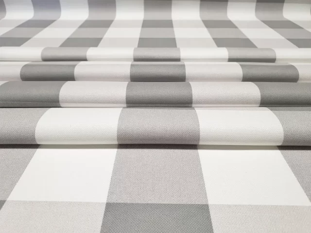 Grey Large Gingham Fabric