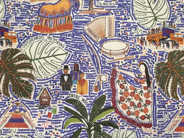 Mexican Art Summer in Mexico Fabric