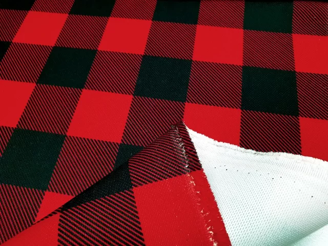 Red and Black Buffalo Check Fabric