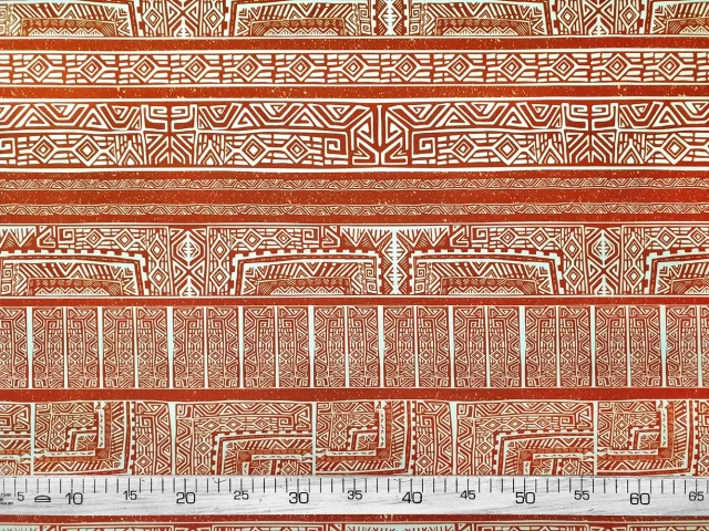 Terracotta Aztec Fabric