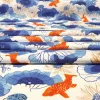 Watercolor Japanese Koi Fish Fabric
