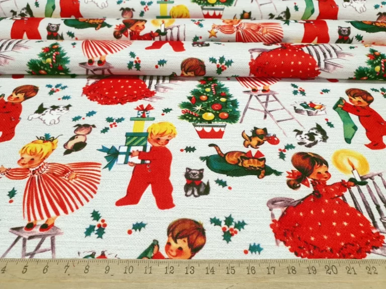 Little Red Christmas Kids Fabric