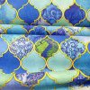 Blue Moroccan Fabric by the Yard - Ombre Moroccan Trellis