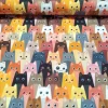 Packed Cats Fabric by the Yard