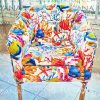 Marine Exotic Fish Starfish and Coral Reef Print Fabric | Chair Upholstery | Home Decor, Curtain, Tablecloth