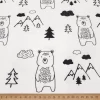 Scandinavian Bear and Trees Fabric