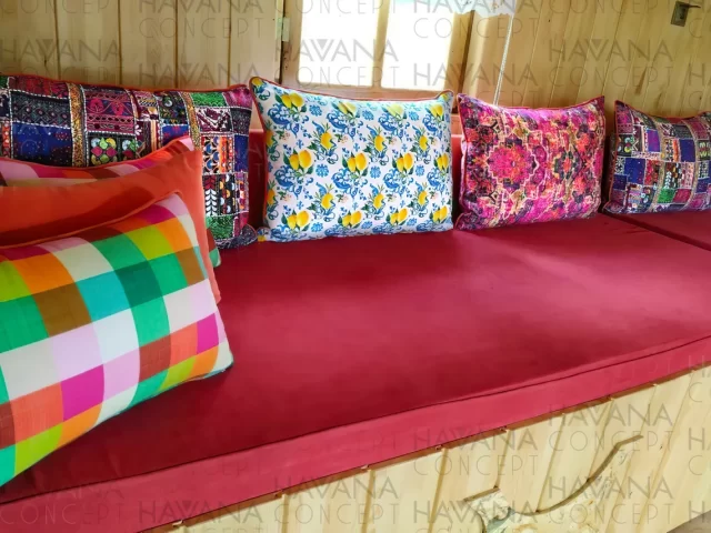 Rainbow Gingham Print Fabric