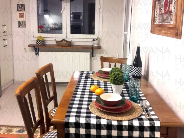 Black White Gingham Fabric
