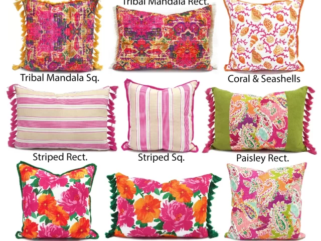 Fuchsia Pink Pillow Covers - Decorative Cushion Cover Set