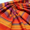 Retro Orange Striped Fabric