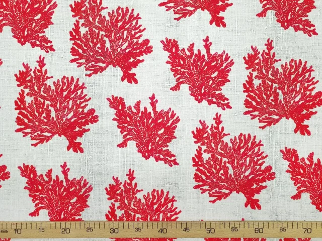 Red Coral Reef Fabric