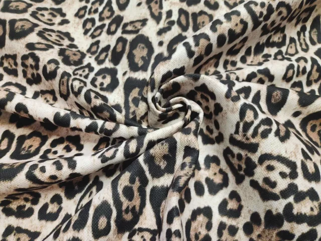 Beige Leopard Fabric