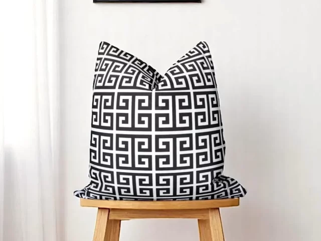 Greek Key Pillow Cover