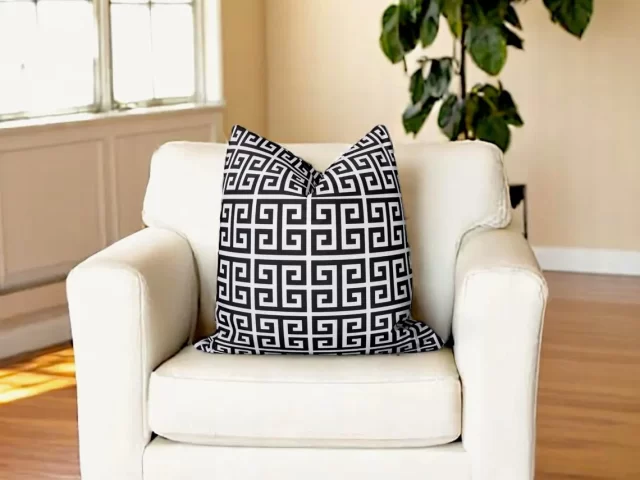 Greek Key Pillow Cover