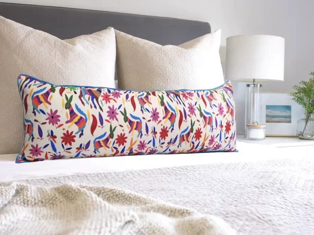 Mexican Otomi Print Lumbar Pillow Cover