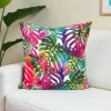 Rainbow Monstera Pillow Cover
