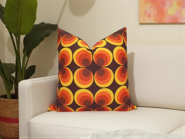 Retro Circles Mid Century Modern Pillow Cover