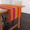 Retro Orange Unbalanced Stripe Table Runner