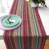 Retro Rainbow Striped Table Runner