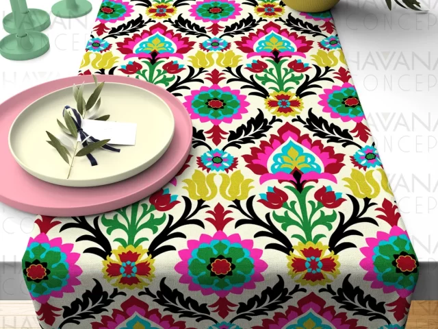 Santa Maria Desert Flower Table Runner