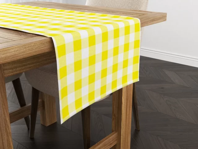 Yellow Gingham Table Runner